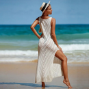 Saída de Praia Vestido Midi em Laise Dara